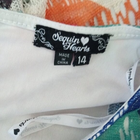 Sequin Hearts Boho Lace Mini Dress - Picture 5 of 5